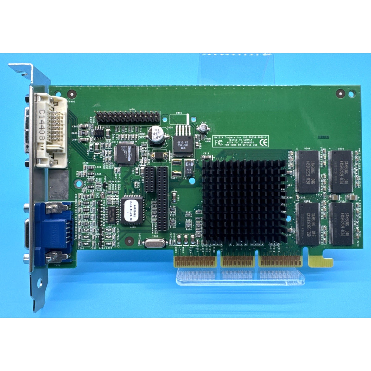Nvidia Quadro2 MXR 32MB AGP Video Card — HP OEM (P/N 221411-002) Vintage Retro-PC