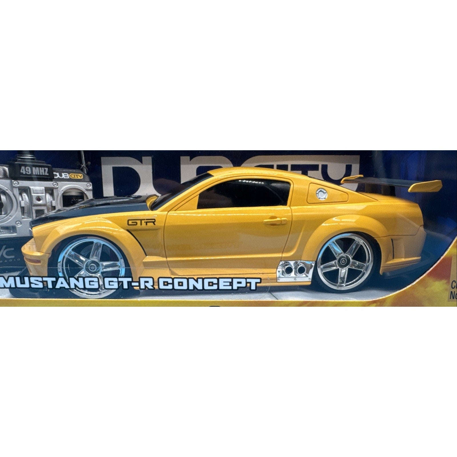 Jada Toys Dub City R/C Rollers Mustang GT-R Concept Yellow Gold