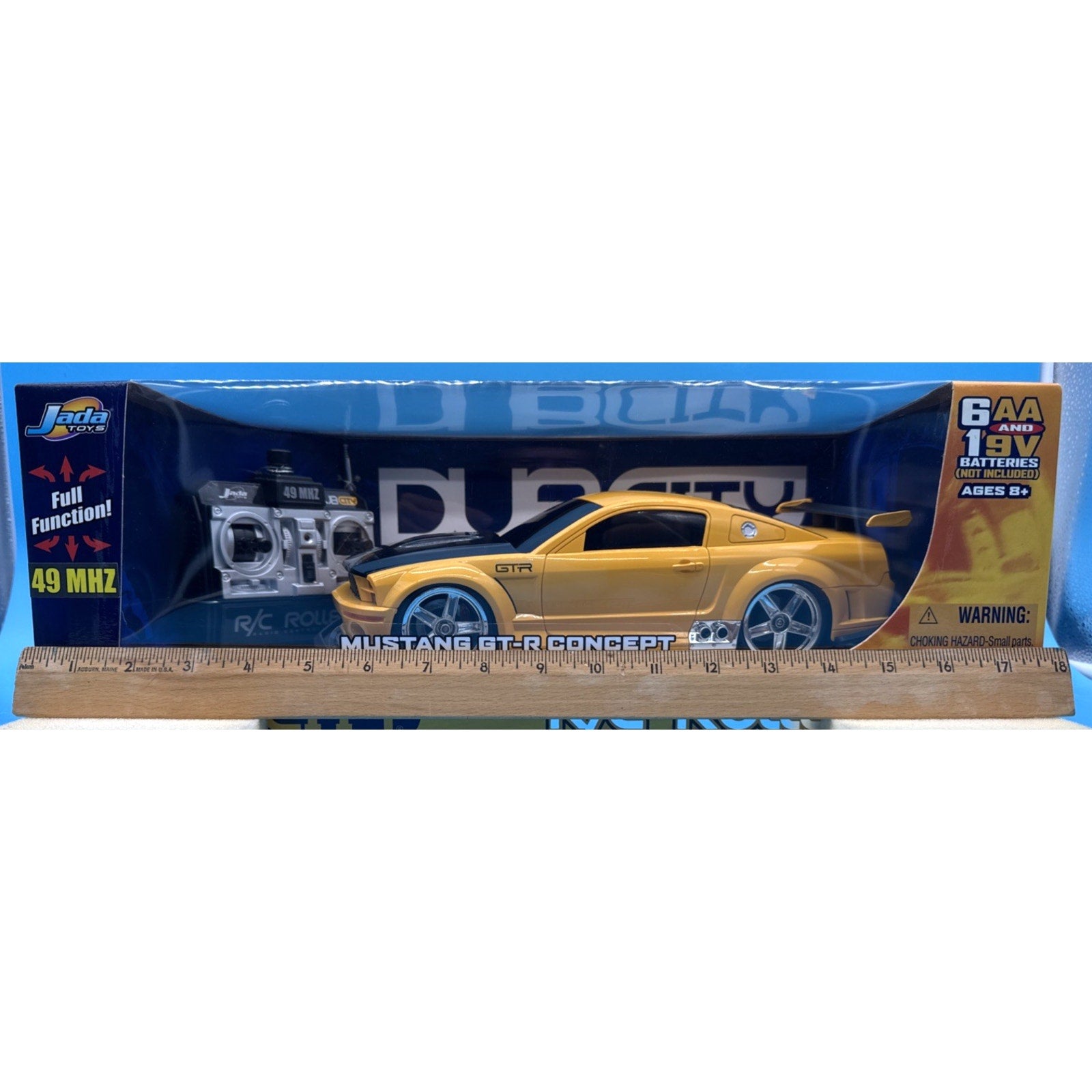 Jada Toys Dub City R/C Rollers Mustang GT-R Concept Yellow Gold