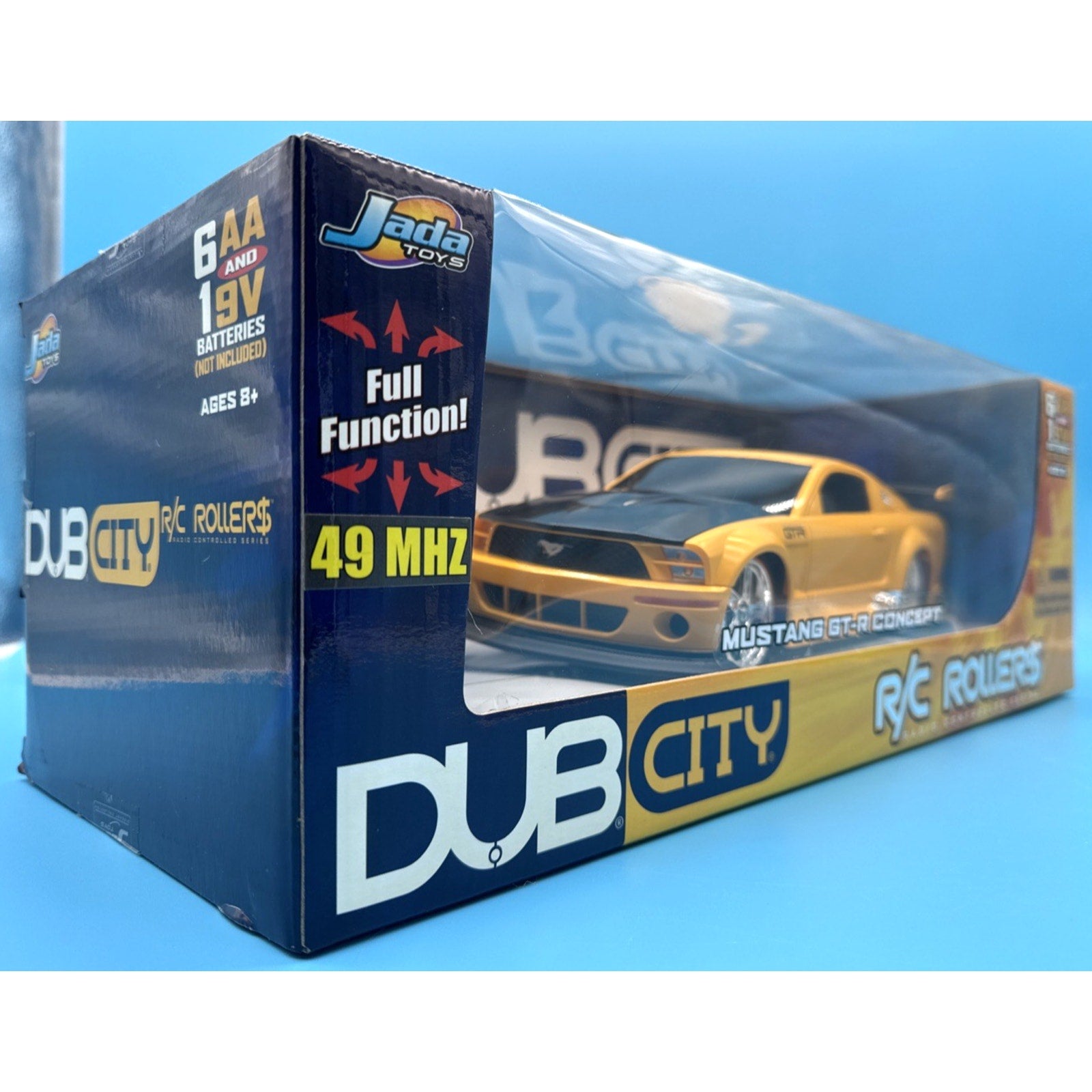 Jada Toys Dub City R/C Rollers Mustang GT-R Concept Yellow Gold
