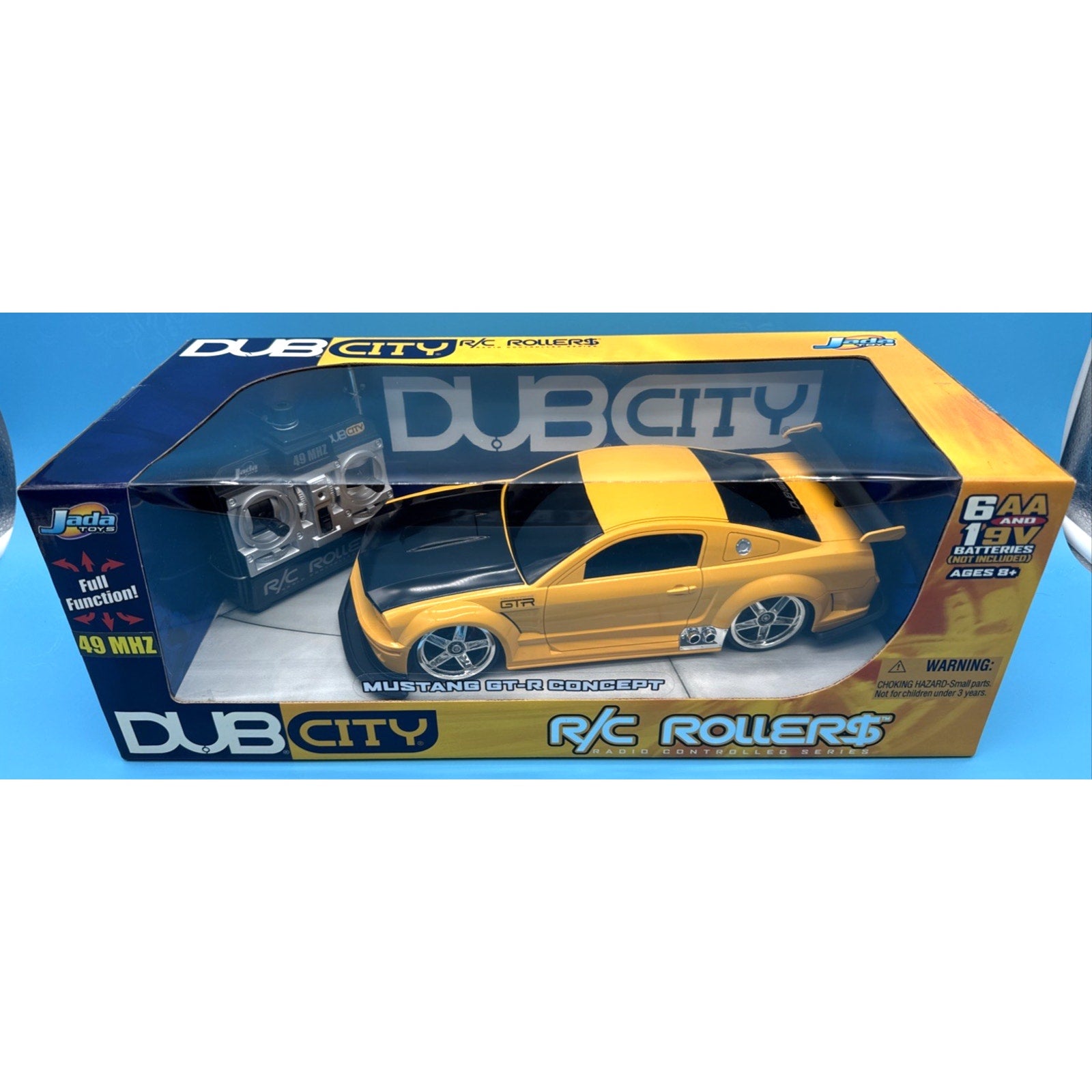 Jada Toys Dub City R/C Rollers Mustang GT-R Concept Yellow Gold
