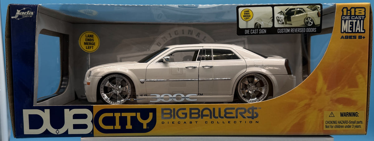 NEW Jada Toys Dub City Big Ballers Chrysler 300C White 1:18 Scale Die-Cast (2005)