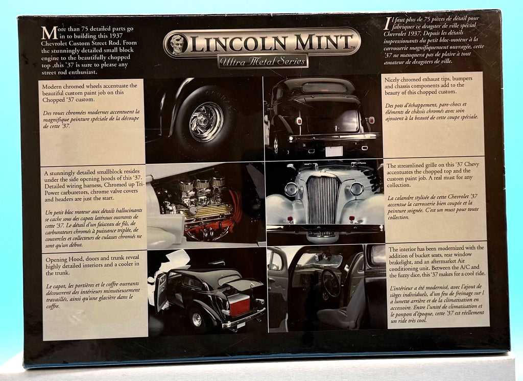 NEW Testors Lincoln Mint Ultra Metal Series — 1937 Chevrolet Custom Street Rod Model Kit (1/24 Scale) #7142