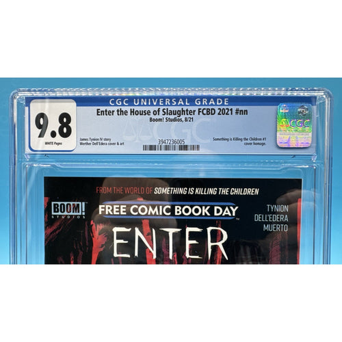 Enter the House of Slaughter CGC 9.8 Free Comic Book day FCBD 2021 Boom Studios