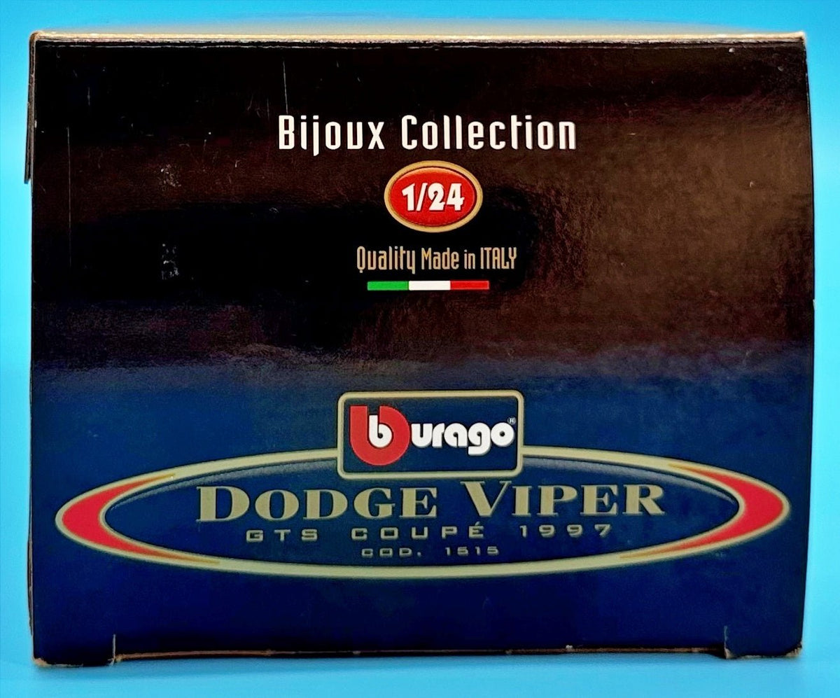 Bburago 1:24 1997 Dodge Viper GTS Coupe Red White Stripes Cod 1515 - Made in Italy - Never Removed - C-6 Box - The A.M.Y. Depot