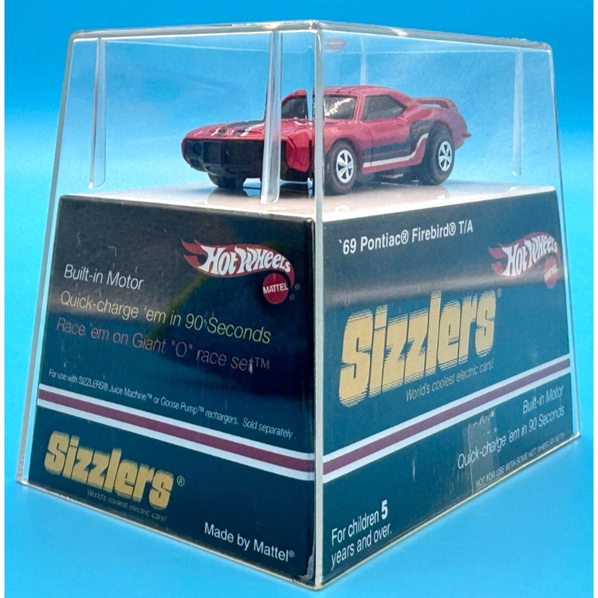 NEW Hot Wheels Sizzlers Red '69 Pontiac Firebird T/A — 2006 Target Exclusive Re-Release in Premium Acrylic Display Case (2006)