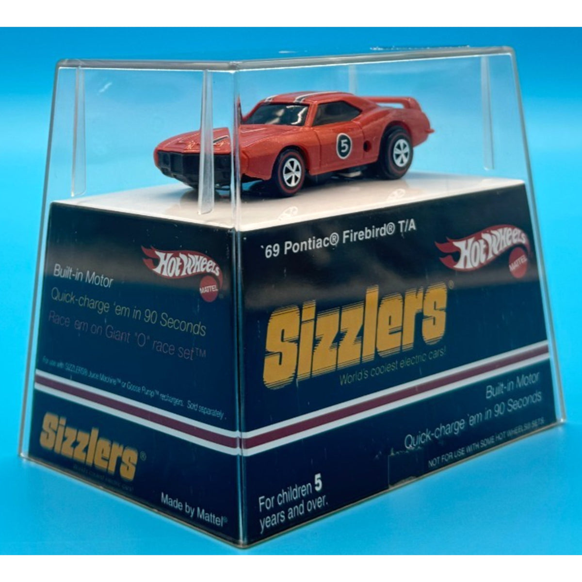 NEW Hot Wheels Sizzlers Orange '69 Pontiac Firebird T/A — 2006 Target Exclusive Re-Release in Premium Acrylic Display Case