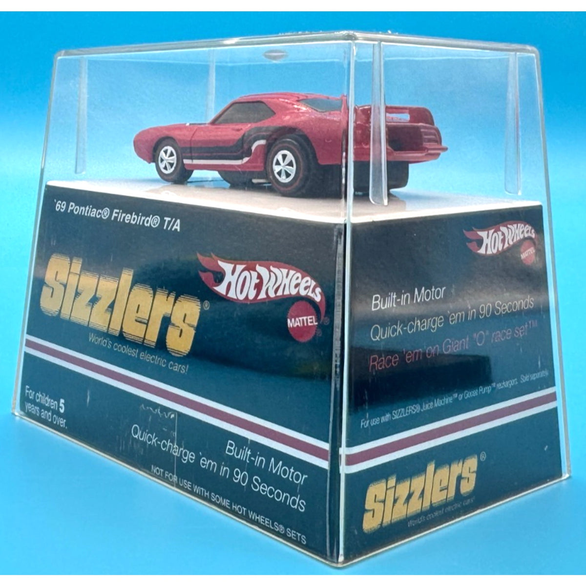 NEW Hot Wheels Sizzlers Red '69 Pontiac Firebird T/A — 2006 Target Exclusive Re-Release in Premium Acrylic Display Case (2006)