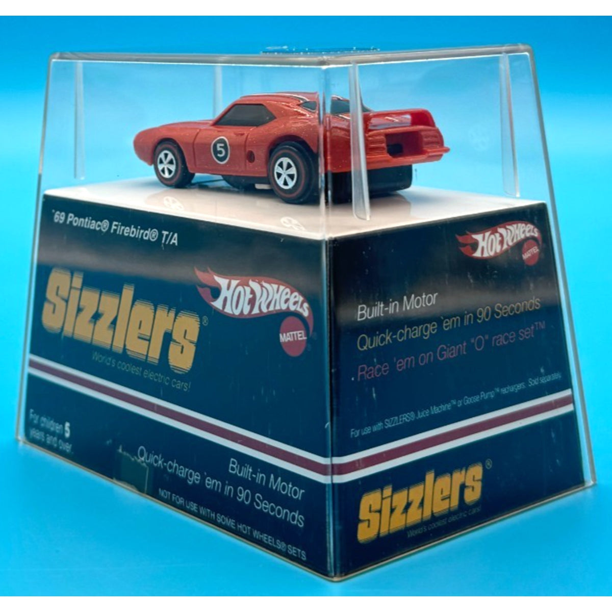 NEW Hot Wheels Sizzlers Orange '69 Pontiac Firebird T/A — 2006 Target Exclusive Re-Release in Premium Acrylic Display Case