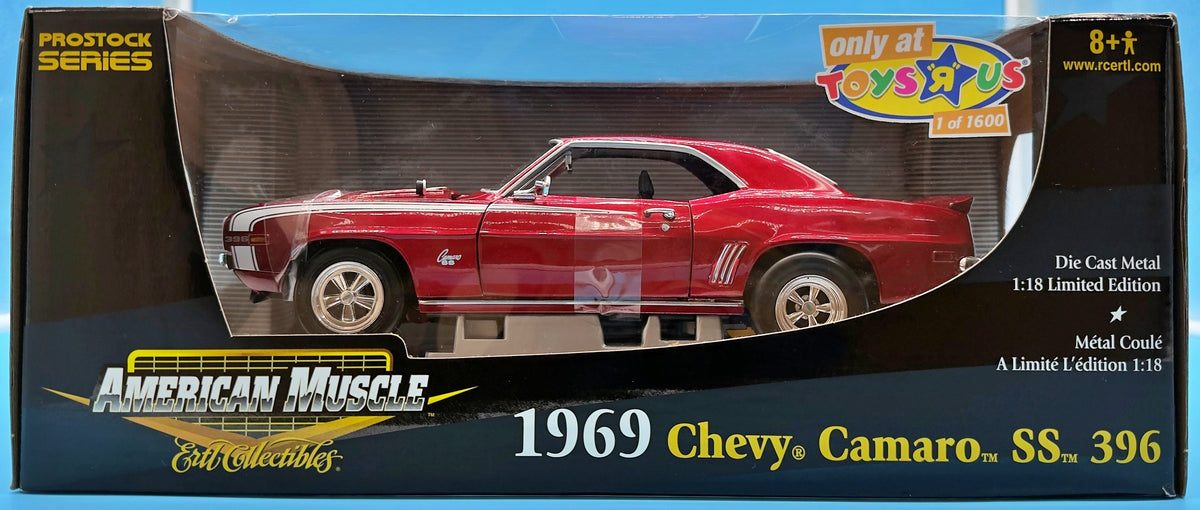 ERTL 1969 Chevy Camaro SS 396 Pro Stock 1:18 Red Toys R Us Exclusive, Vintage 2005, Limited Edition of 1600 - The A.M.Y. Depot