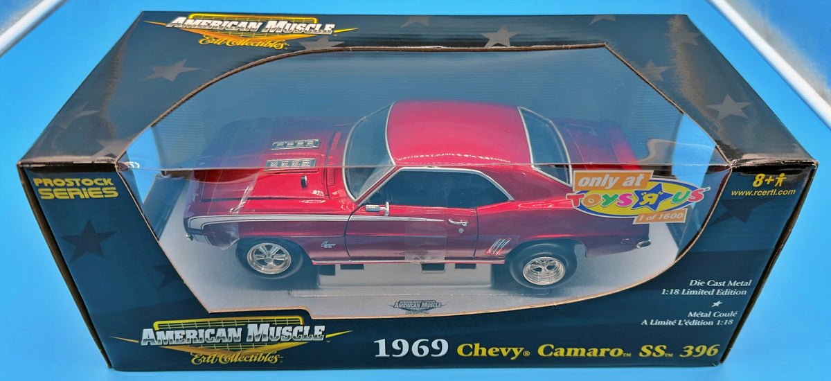 ERTL 1969 Chevy Camaro SS 396 Pro Stock 1:18 Red Toys R Us Exclusive, Vintage 2005, Limited Edition of 1600 - The A.M.Y. Depot