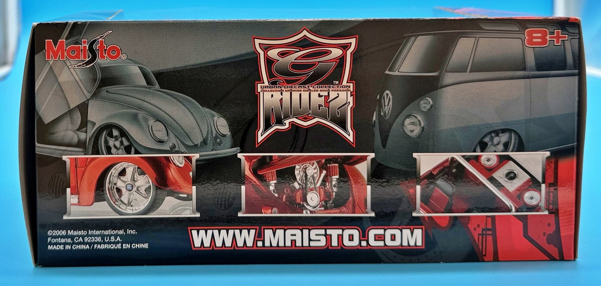 Maisto G Ridez Vbugz Volkswagen Samba Van 1:25 Red & Black Diecast, 2006 Sealed - The A.M.Y. Depot